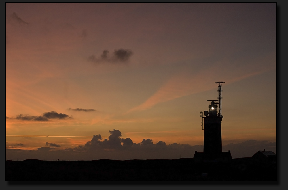 Abendrot auf Helgoland