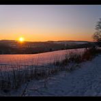 Abendrot auf Schnee