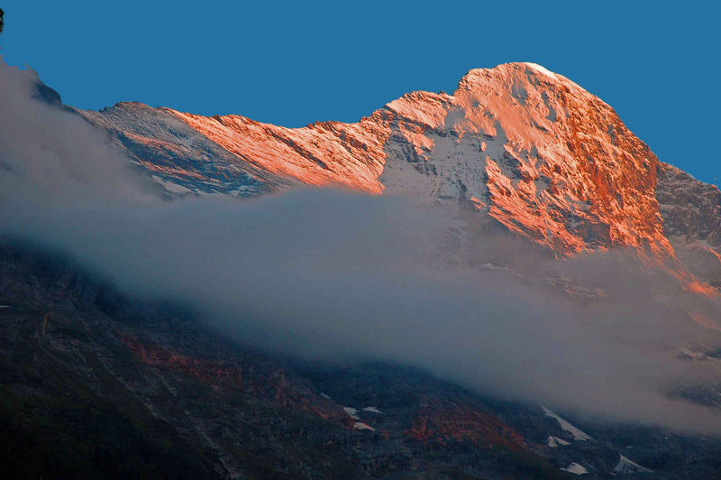 Abendrot Eiger 24.08.2007