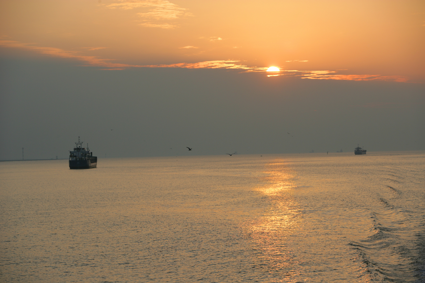 Abendrot Elbe