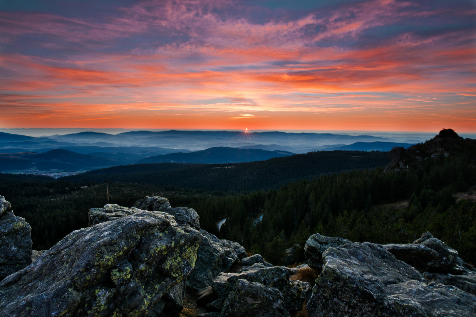 Abendrot im Arberland