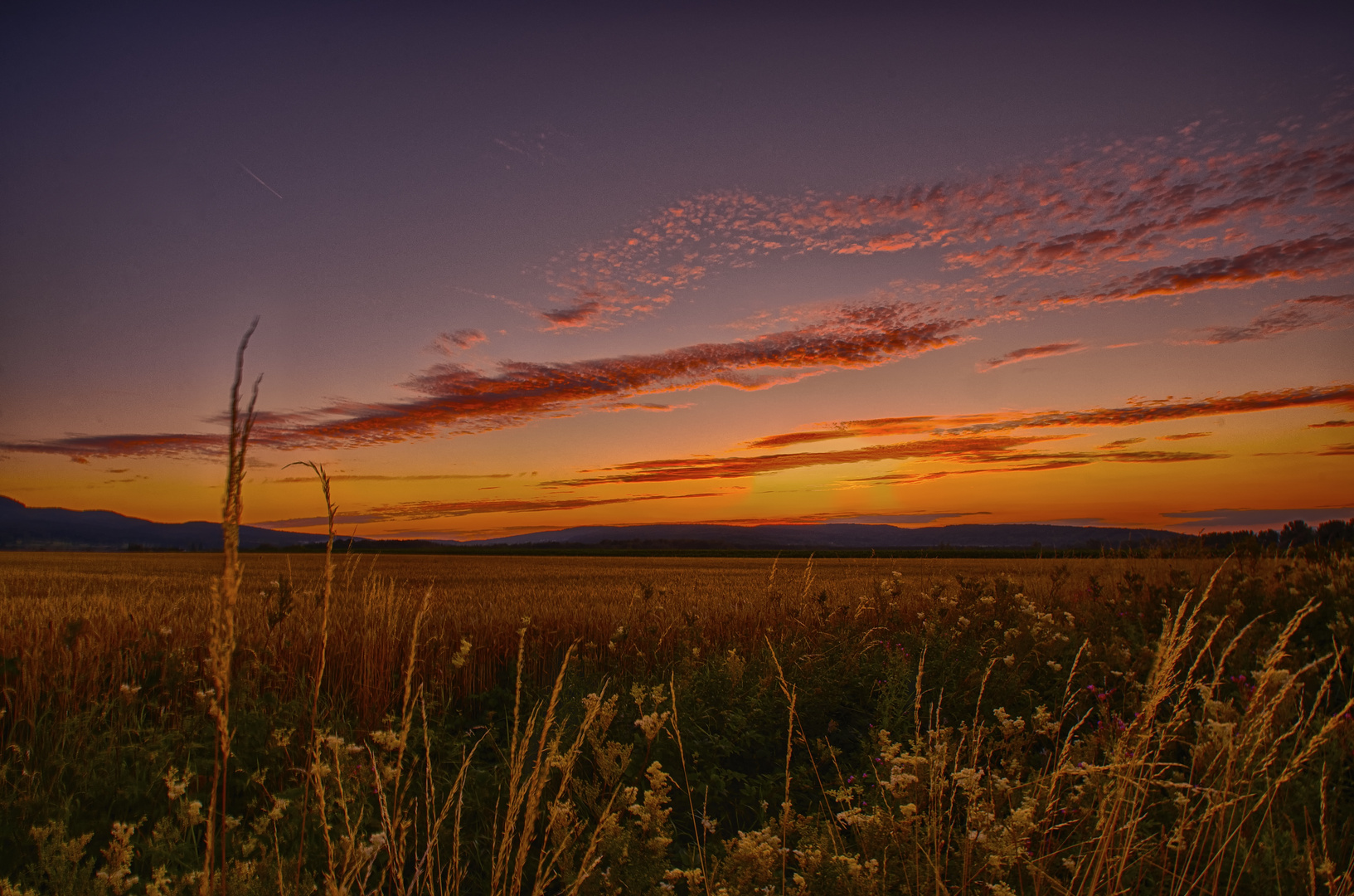 Abendrot im Elsass