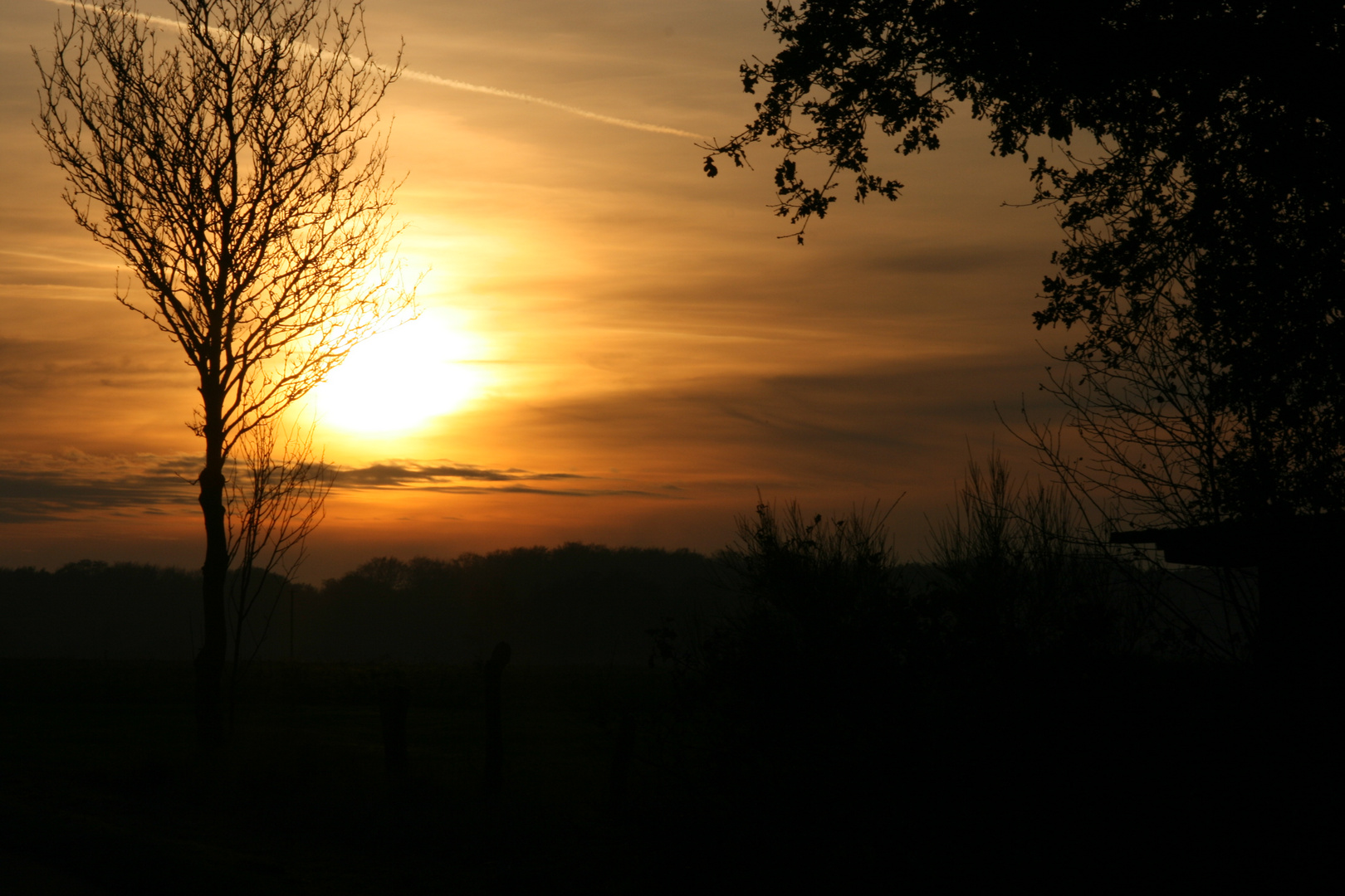 Abendrot im Herbst