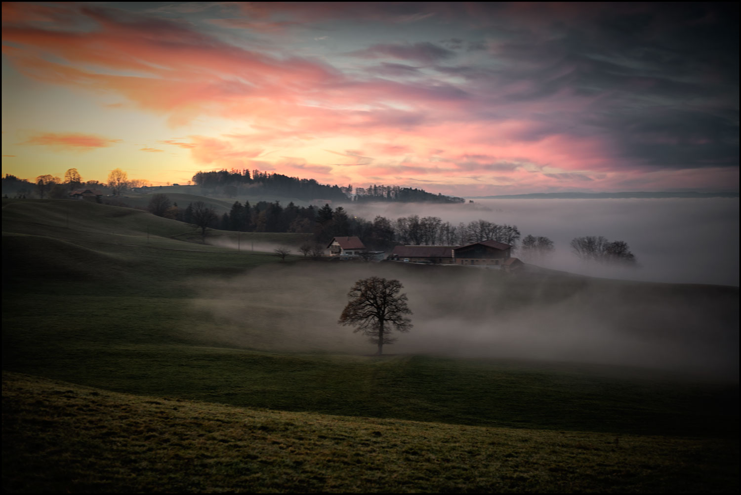 Abendrot im November.