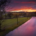 Abendrot im Regen