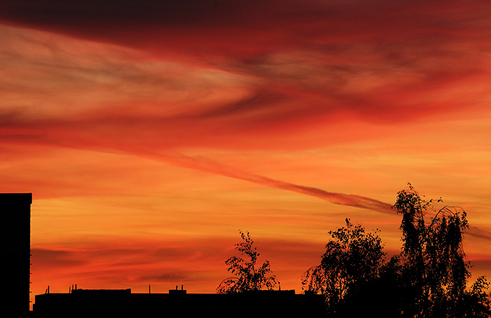 Abendrot in Bayern