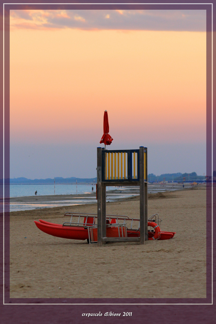Abendrot in Bibione 2011