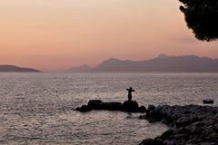 Abendrot in Dalmatien bei Makarska