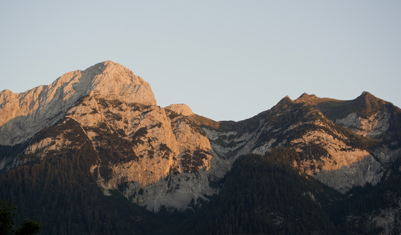 Abendrot in den Bergen