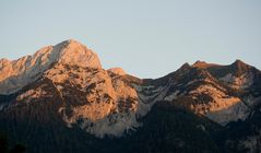 Abendrot in den Bergen