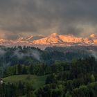 Abendrot in den Berner Alpen