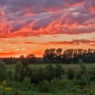 Abendrot in der Lippeaue