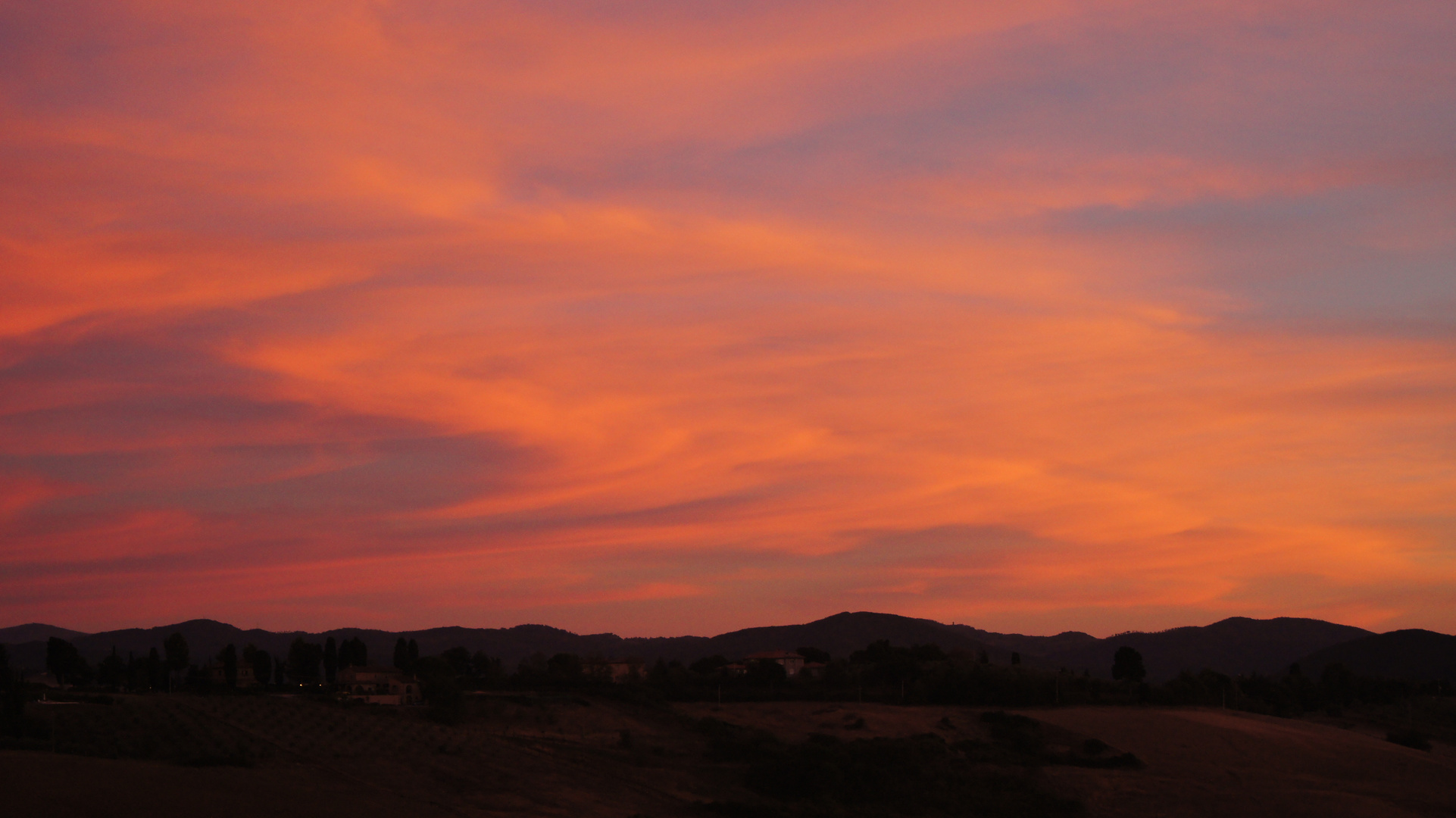 Abendrot in der Toskana