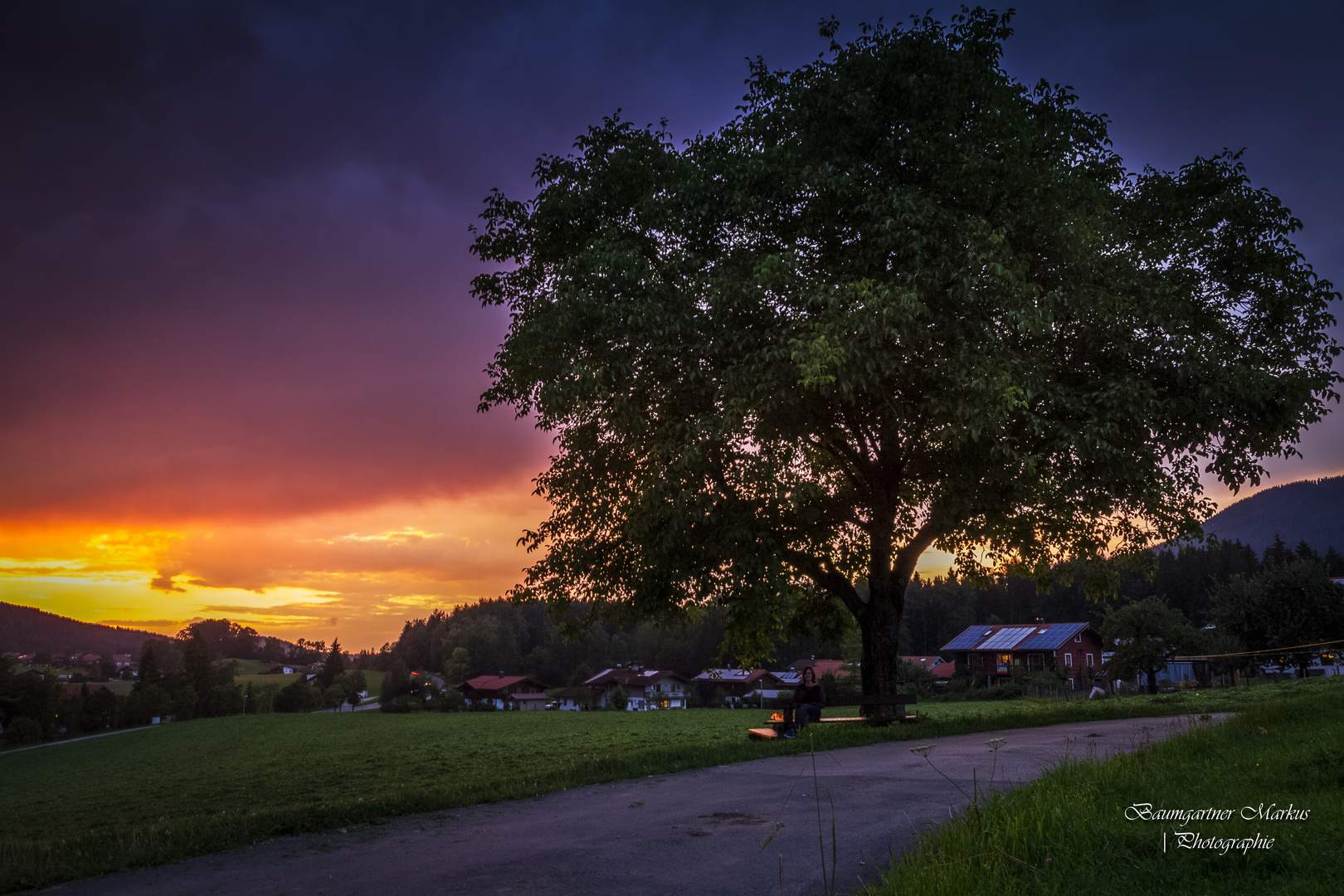 Abendrot in Inzell