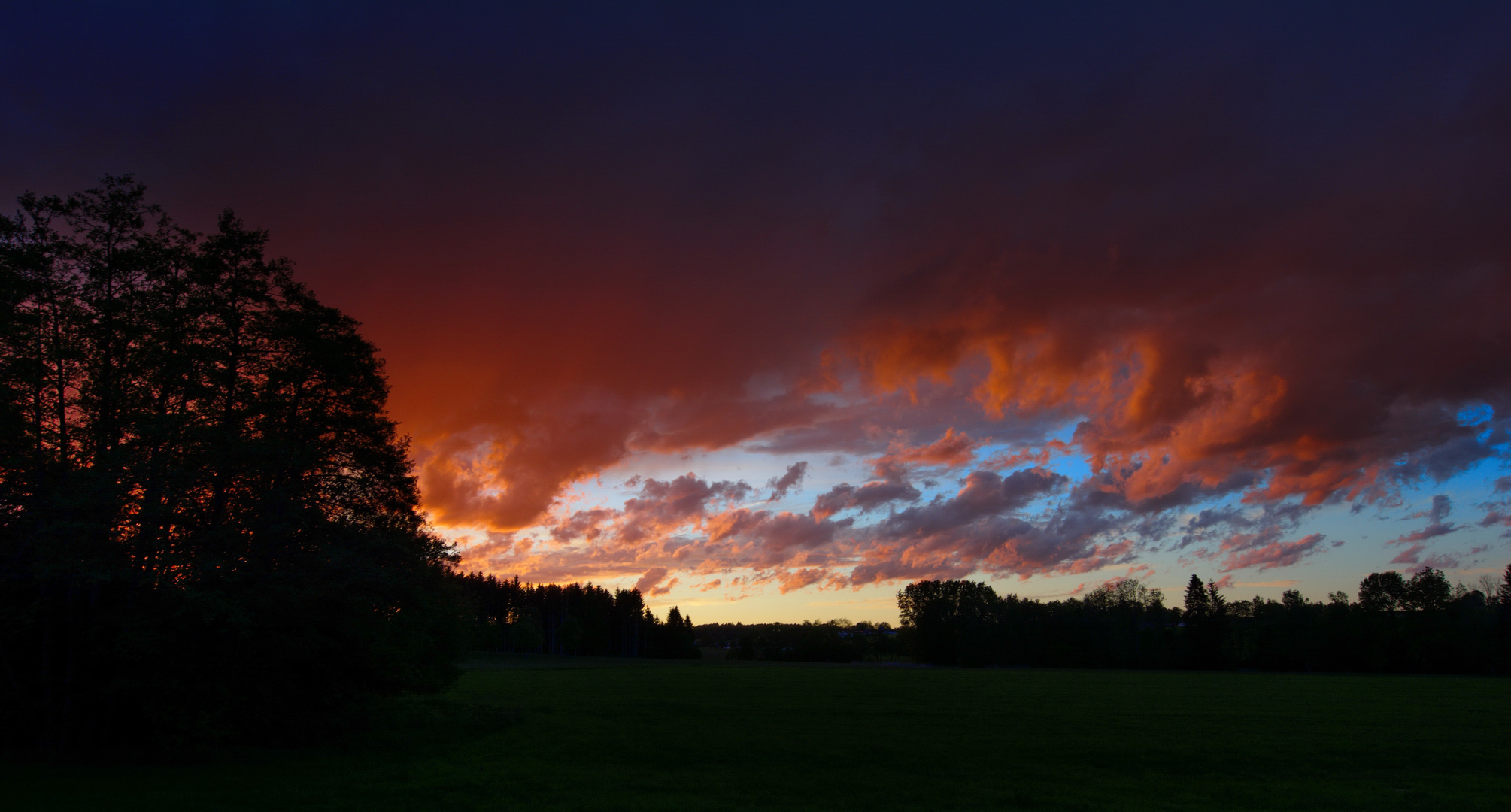 Abendrot in Oberpilsbach...