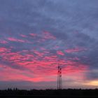 Abendrot in Pink und  Violett - wie gemalt 