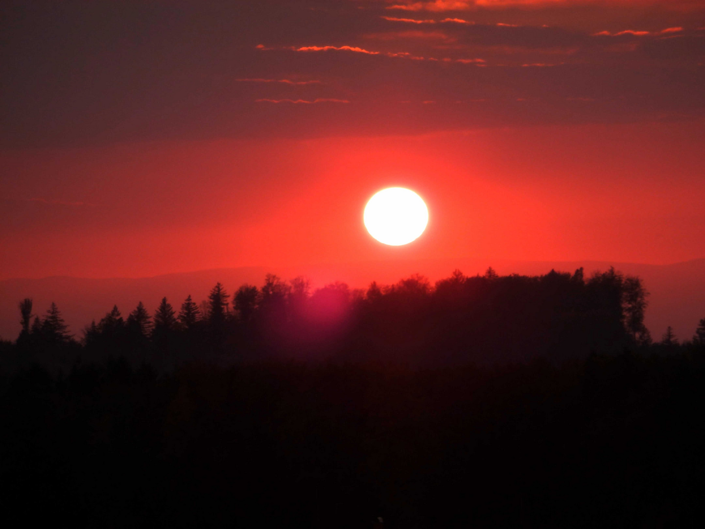 Abendrot in Richtung Vogesen