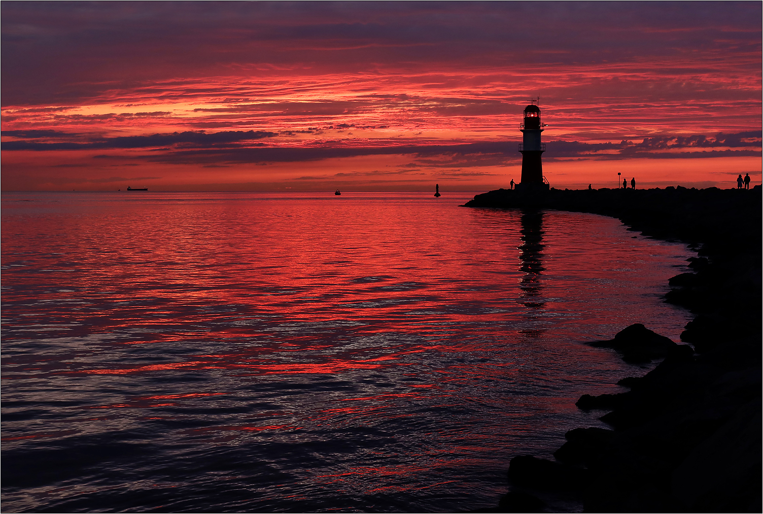 Abendrot in Warnemünde...