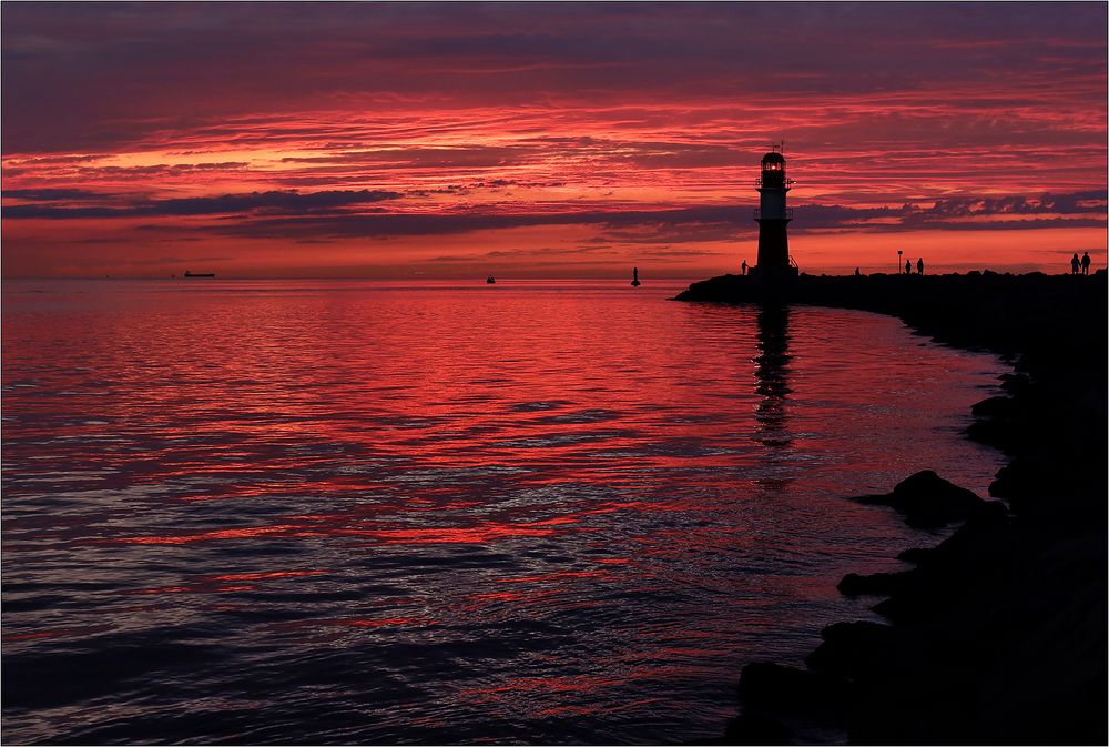 Abendrot in Warnemünde...