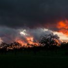 Abendrot mit Gewitterwolken