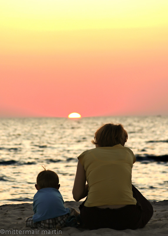 Abendrot mit Mama