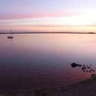 Abendrot mit Segelboot