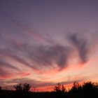 Abendrot mit Wolkenfetzen