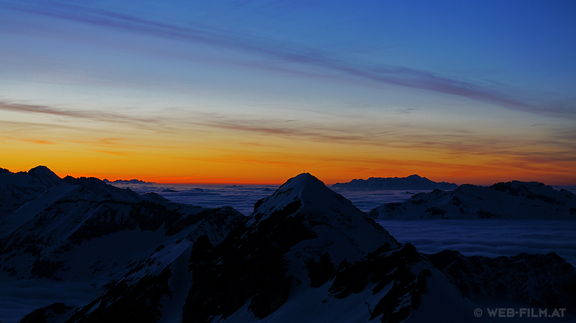 Abendrot Panorama Alpen, Gastein - Salzburg, Austria