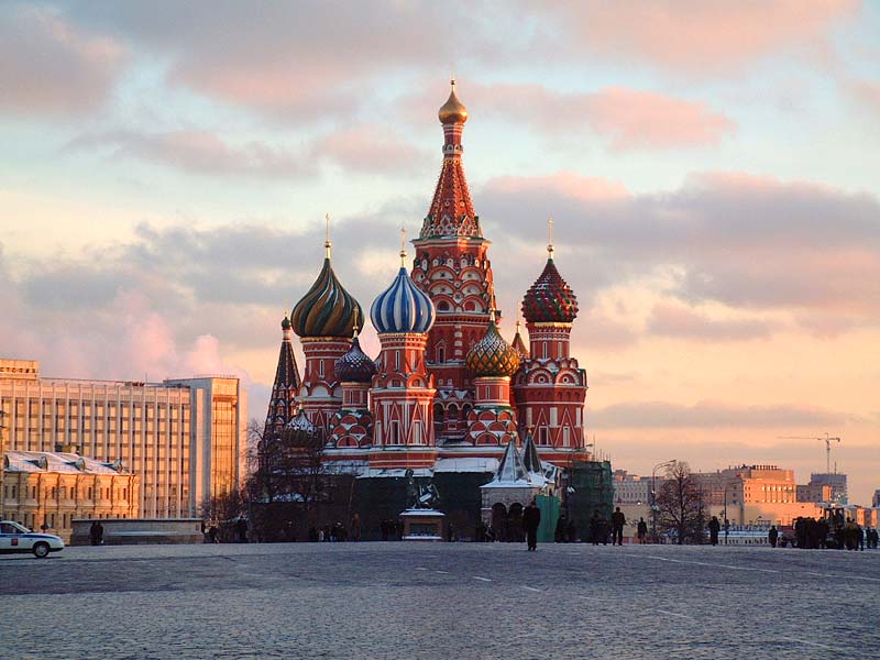 Abendrot - Roter Platz - Moskau - Basiliuskathedrale