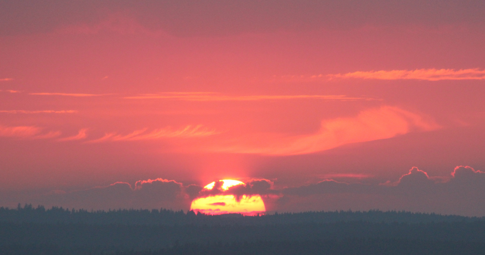 Abendrot schlecht Wetter droht ...