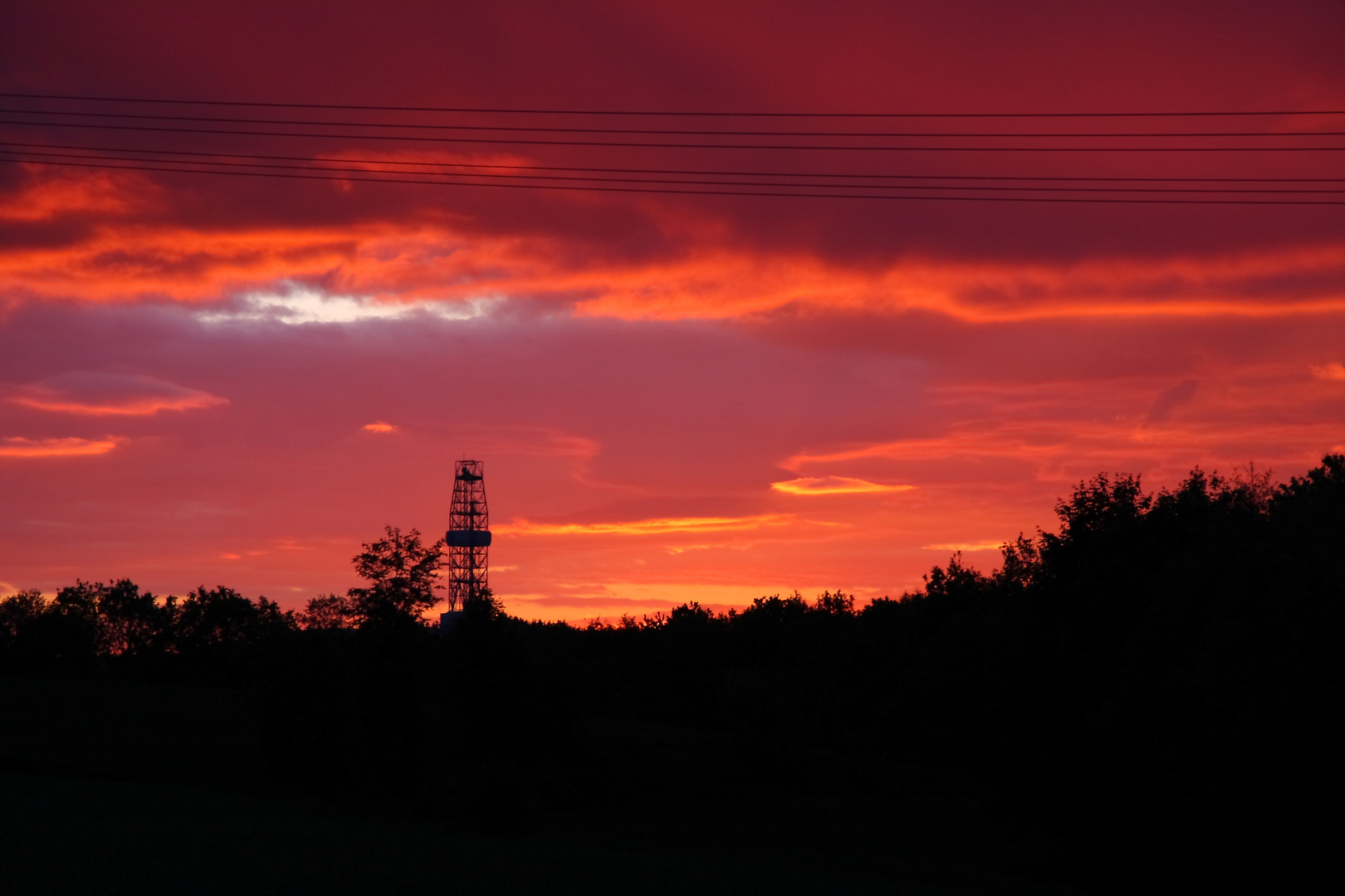 Abendrot, schlecht Wetter droht