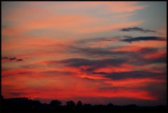 Abendrot Schönwetter droht