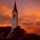 Abendrot über Aldrans (Tirol)