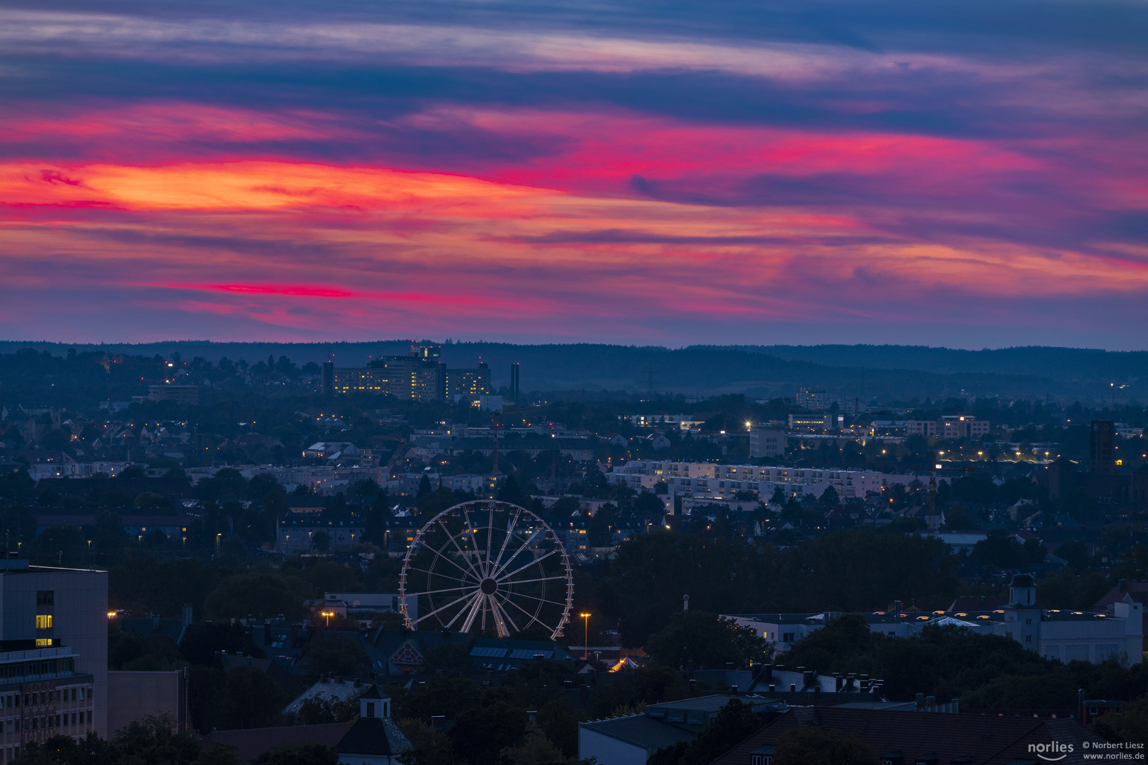 Abendrot über Augsburg