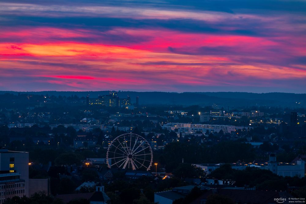 Abendrot über Augsburg