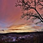 Abendrot über Bad Mergentheim.