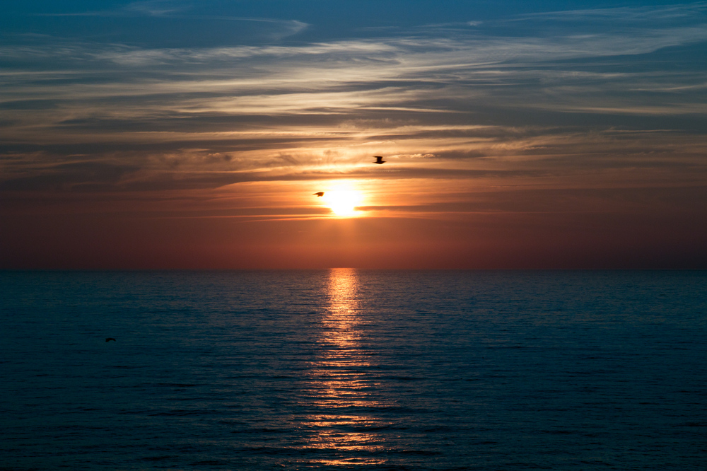 Abendrot über Bay of Biscay