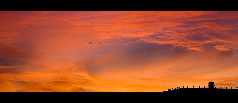 Abendrot über Bremen