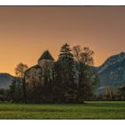 Abendrot über Burg Lichtenwerth