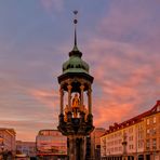 Abendrot über dem alten Markt