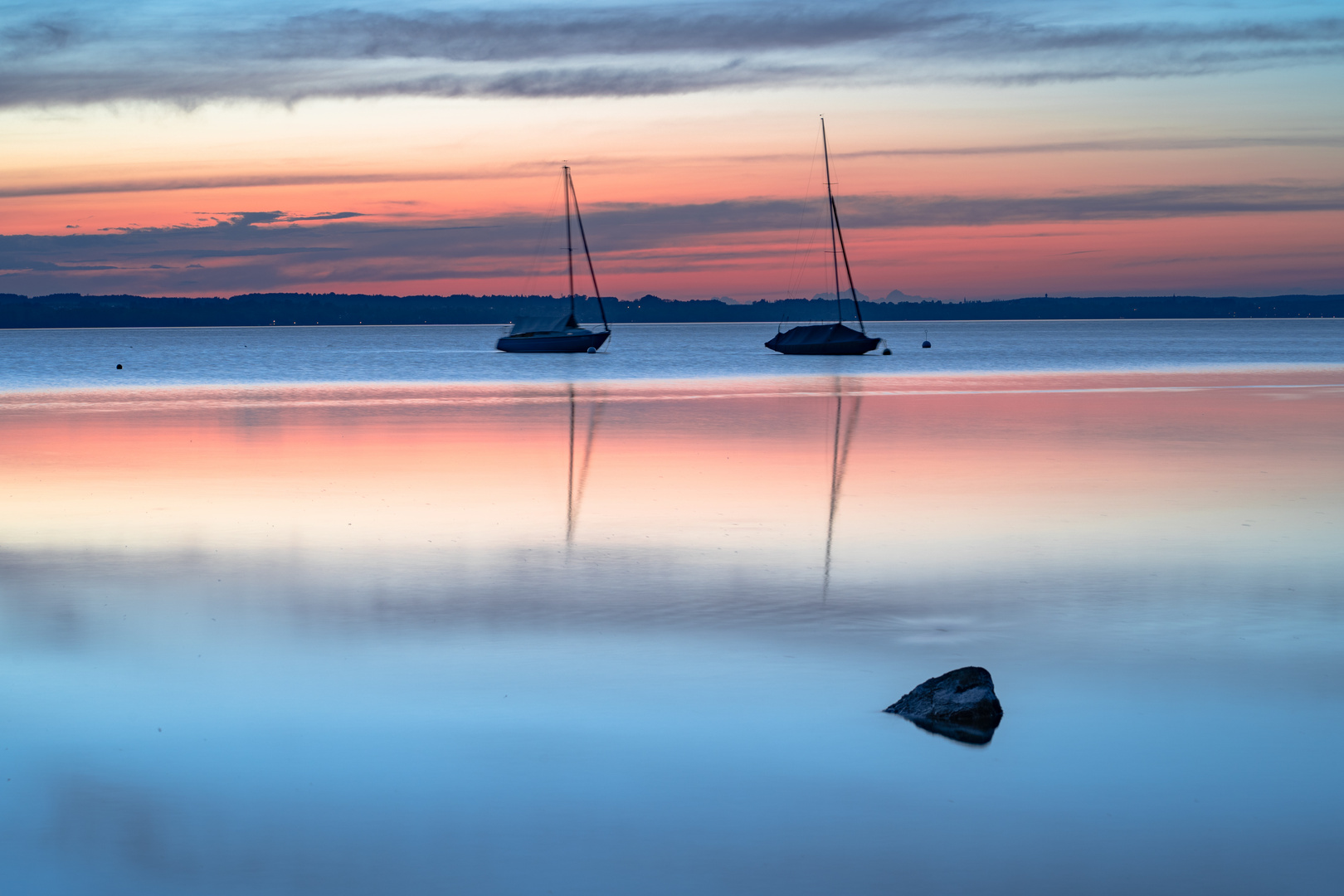 Abendrot über dem Ammersee