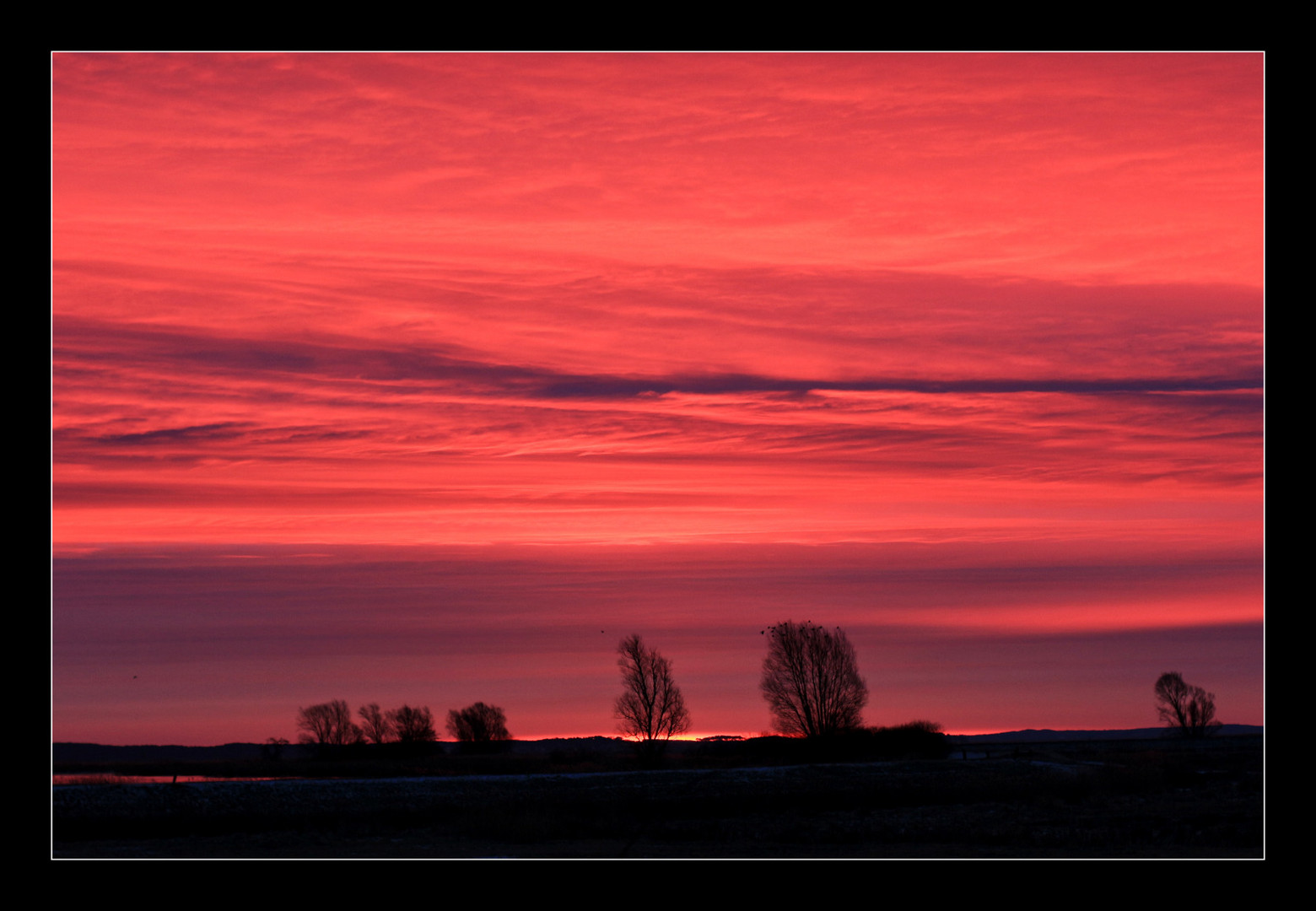 Abendrot über dem Bodden bei Zinnowitz 