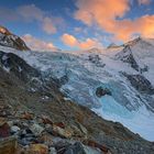 Abendrot über dem Gletscher