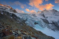 Abendrot über dem Gletscher