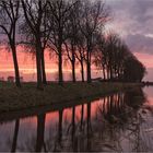 Abendrot über dem Kanal