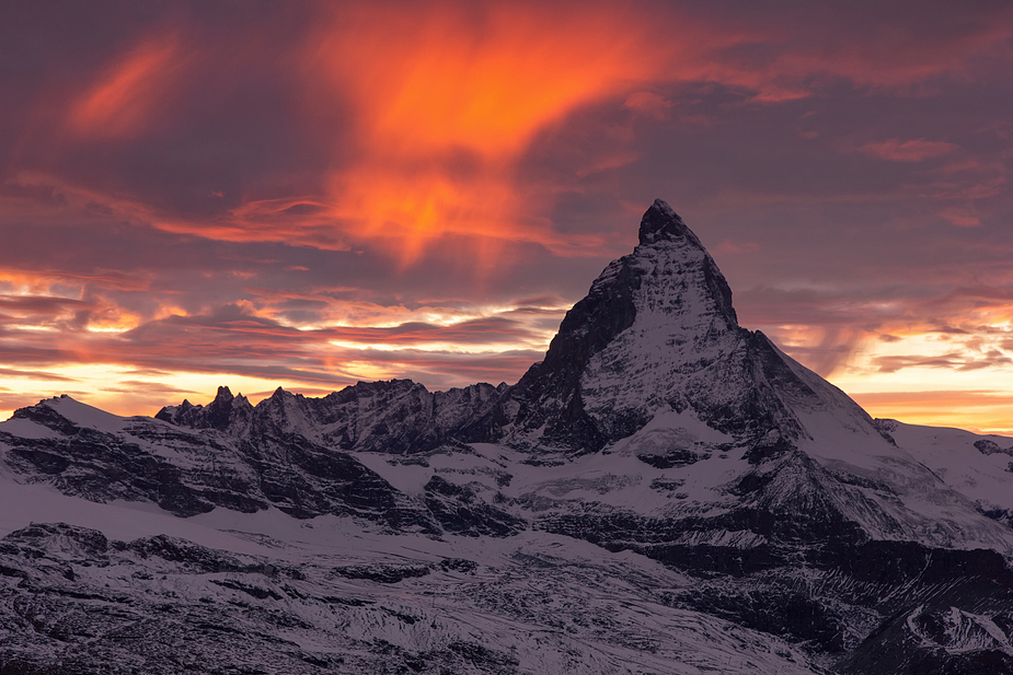 Abendrot über dem Matterhorn