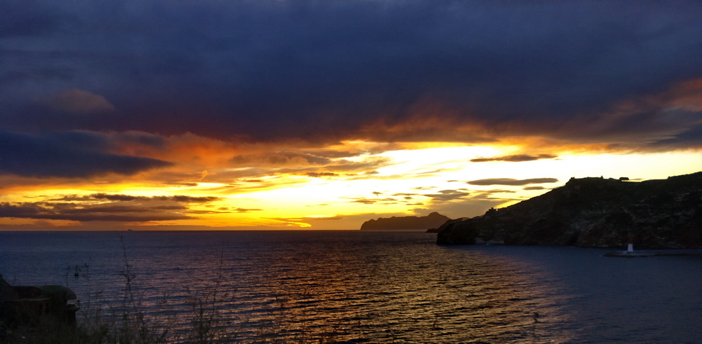 Abendrot über dem Meer