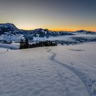 Abendrot über dem Nebel