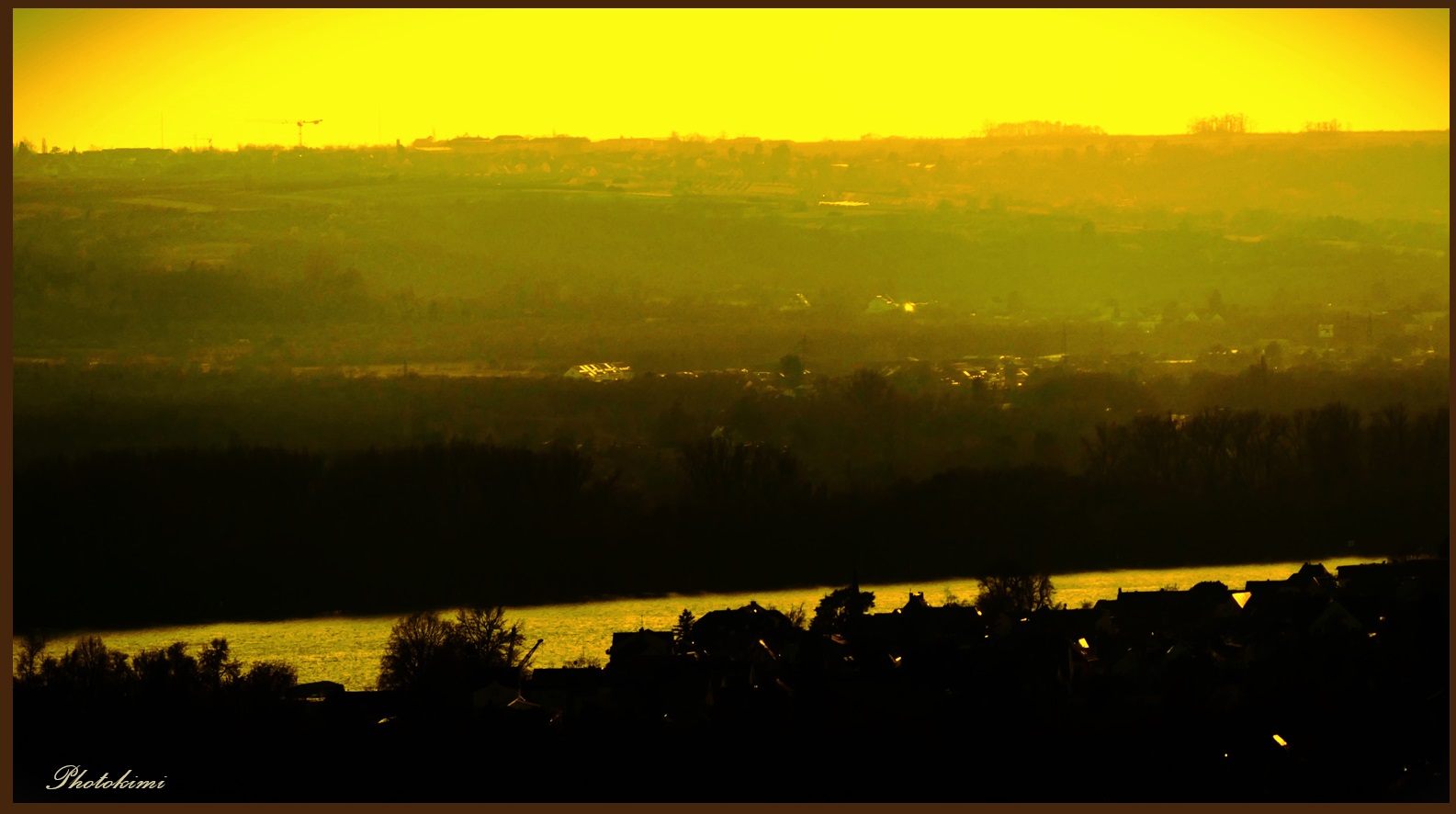 Abendrot über dem Rheingau