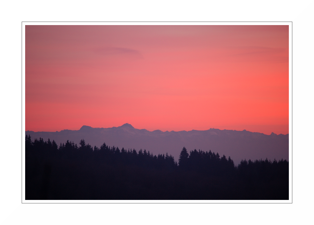 Abendrot über den Appenzeller Alpen